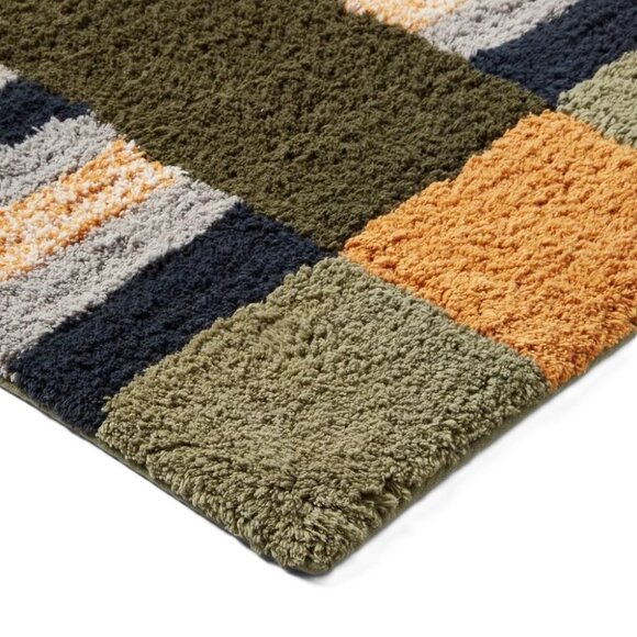 Threshold Modern Dark Shades Colorblock Print Tufted Bath Rug Mat 20" x 30" - Picture 2 of 9